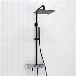 Душевая система с термостатом Wasserkraft Thermo A114.162.218.CB черная матовая 44784