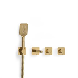 Смеситель скрытого монтажа для ванны с душем Wasserkraft Ems A7651.303.305.280.197.346 золото глянец 44812