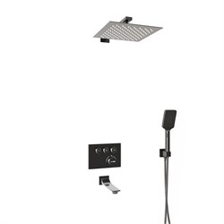 Душевая система скрытого монтажа с термостатом WasserKraft Thermo A8458.182.200.186.195.202.176 оружейная сталь 44939