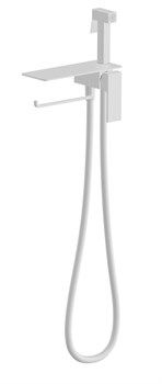 Гигиенический душ скрытого монтажа с полкой и держателем полотенца VIEIR V393052-F белый матовый 45083