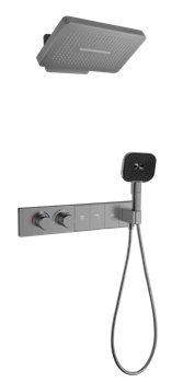 Душевая система с термостатом скрытого монтажа Ganzer GZ55164-Q графит 45132