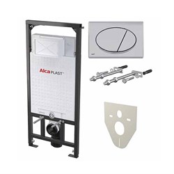 Инсталляция для унитаза AlcaPlast Sadromodul 3 в 1 A101/1200 SET M71 с кнопкой A101/1200-3:1 SET M71 - фото 76044