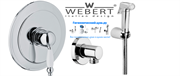 Гигиенический душ со встраиваемым смесителем Webert  Dorian DO880101015 хром DO880101015