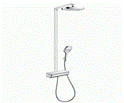 Душевая система с термостатом Hansgrohe Raindance Select 27128400 хром/белый 27128400