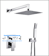 Душевая система скрытого монтажа landberg LB213700  хром LB213700
