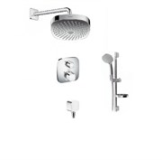 Душевая система скрытого монтажа с термостатом Hansgrohe Ecostat E 15708+26524 хром 15708+26524
