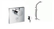 Душевая система скрытого монтажа с термостатом Hansgrohe Select 15761+ 27811 хром 15761+ 27811