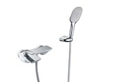 Смеситель для ванны и душа TIMO Helmi 4014/00-16Y chrome - white 16141