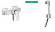 Гигиенический душ с настенным смесителем Hansgrohe Metropol 32560000 хром 17014