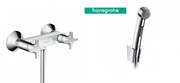 Гигиенический душ с настенным смесителем Hansgrohe Logis Classic 71260000 хром 17021