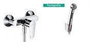 Гигиенический душ с настенным смесителем Hansgrohe Talis E 31662000 хром 17023