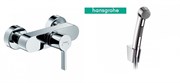 Гигиенический душ с настенным смесителем Hansgrohe Metris S 31660000 хром 17026