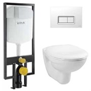 Комплект унитаз с инсталляцией VITRA Normus 9773B003-7200 с крышкой микролифт 17170