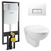 Комплект унитаз с инсталляцией VITRA Normus 9773B003-7200 с крышкой микролифт