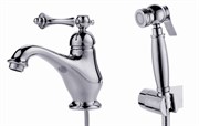 Смеситель для раковины с гигиеническим душем  GANZER SILESTIS GZ 77051 хром 17243