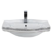 Раковина подвесная Creavit Klasik KL065.000X0 на 65 см декор версаче хром 17583