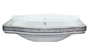 Раковина подвесная Creavit Klasik KL065.000I0 на 65 см  декор диагональ серый 17585
