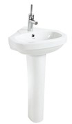 Угловая (подвесная) раковина с пьедесталом Creavit Corner VT145+VT253 на 46 см 17731