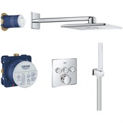 Душевая система с термостатом GROHE Rainshower SmartActive Cube 34706000 17911