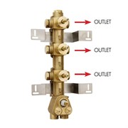 Скрытая часть термостата Bossini HighFlow Z030202000 на 3 потребителя 19607