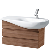 Тумба с раковиной Laufen Alessi one 4244500976311 на 900 мм, белый лак 19659