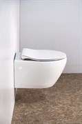 Безободковый подвесной унитаз BELBAGNO PROSPERO BB507B+BB2020SC с ультратонкой крышкой микролифт 20654
