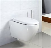 Безободковый подвесной унитаз BELBAGNO SFERA-R BB513CH+BB123SC с крышкой микролифт 20669