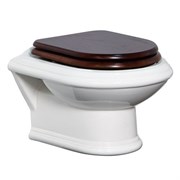 Подвесной унитаз CEZARES KING PALACE CZR-163-TH+CZR-163-W-S-G с деревянной крышкой микролифт  20699