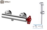 Гигиенический душ с настенным смесителем BELBAGNO ROSO RO-SES DM-CRM-IF хром 22237