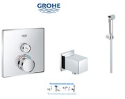 Гигиенический душ скрытого монтажа с термостатом GROHE Grohtherm SmartControl 2912326353 хром 22869
