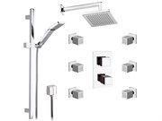 Душевая система с термостатом Remer QUBIKA THERMO QT 93 7 S01 хром 22887