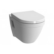 Безободковый подвесной унитаз VITRA S50 Rim-Ex 7740B003-0075/801-003-003 с крышкой белый 23780