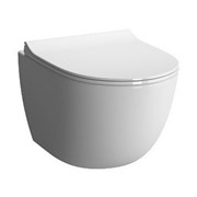 Безободковый подвесной унитаз VITRA Sento 7748B003-0075/120-003-009 с крышкой микролифт белый 23791
