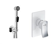 Гигиенический душ скрытого монтажа WasserKRAFT Aller A010657WHITE хром 24056