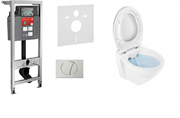 Комплект инсталляция и безободковый унитаз подвесной MEPA+Sanindusa Cetus 514306 SET  CETUS 24228