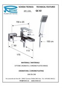 Смеситель для ванной Remer QUBIKA CASCATA QС 05 24437