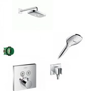 Душевая система скрытого монтажа с термостатом Hansgrohe ShowerSelect HG15763-27385 хром 25682