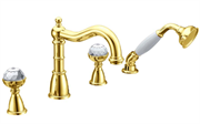 Смеситель на борт ванны Boheme Imperiale 392 золото на 4 отверстия 26410