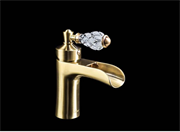 Каскадный смеситель для раковины Boheme Vogue Cristal 201-CRST бронза 26471