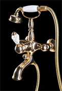 Смеситель для ванны Boheme Cristal 283-CRST золото 26495