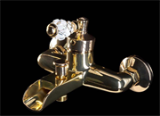 Каскадный смеситель для ванны Boheme Vogue Cristal 213-CRST золото 26499