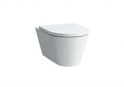 Безободковый подвесной унитаз Laufen Kartell Rimless 8.2033.6.000.000.1 с крышкой микролифт 27059