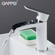 Смеситель для раковины каскадный Gappo Noar G1048-8 белый/хром 27442