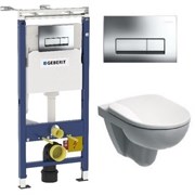 Комплект инсталляция и безободковый унитаз подвесной GEBERIT Duofix IFO 458.125.21.1-0222 28146