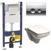 Комплект инсталляция и безободковый унитаз подвесной GEBERIT Duofix 458.124.21.1-1002 28157