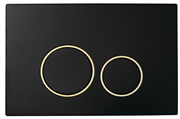 Кнопка для инсталляции Boheme  BLACK GOLD 663 черный/золото 28193
