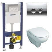 Комплект инсталляция и безободковый унитаз подвесной GEBERIT Duofix Renova 458.124.21.1-20305 28200