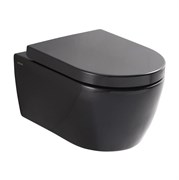 Безободковый подвесной унитаз SSWW СТ2038 (BLACK) с крышкой микролифт 22814