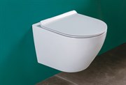 Безободковый подвесной унитаз Gid Tr2198 с крышкой-микролифт 28542