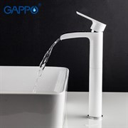 Смеситель для раковины высокий Gappo Noar G1048-31 белый/хром 28940